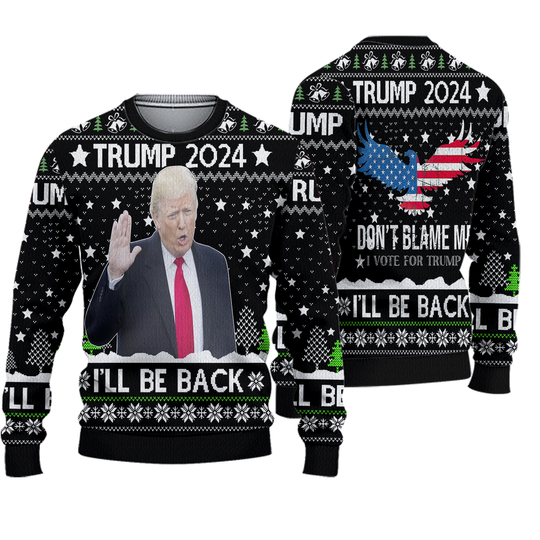 Discover Trump 2024 Christmas Sweater, Trump 2024 I Will Back