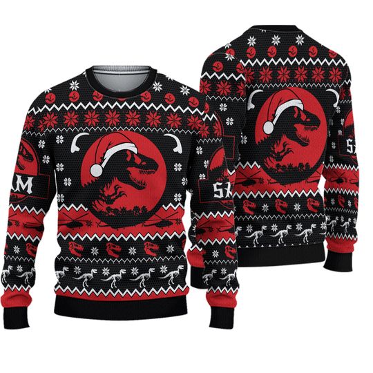 Discover Dinosaur Jurassic Park Ugly Christmas Sweater
