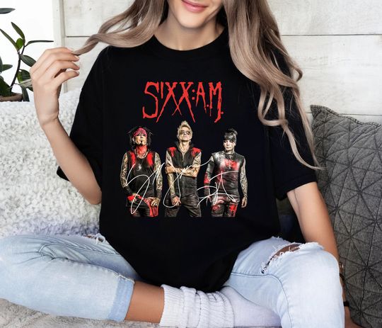 Discover Vintage Sixx AM Band T-Shirt, Sixx AM Shirt, Sixx AM Signed Men T-shirt,
