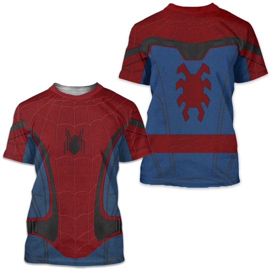 Discover The Stark Suit Costume T-Shirt, Peter Parker Cosplay Costume 3D Shirt