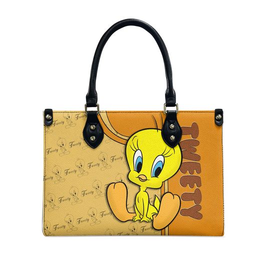 Discover Tweety Bird Leather Handbag, Tweety Cartoon Women Bag, Leather Shoulder Bag