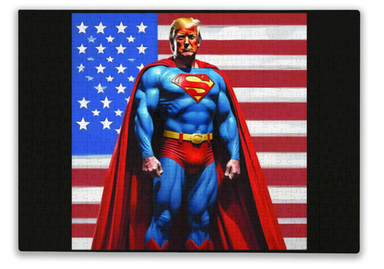 Discover Superman Donald Trump Jigsaw Puzzle, Superhero Jigsaw Puzzle