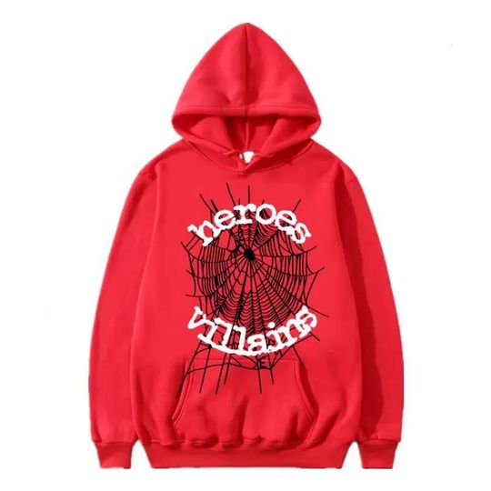 Discover Red Heros And Villains Sp5der Hoodie