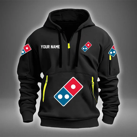 Discover Personalized Domino's Pizza 2D Quarter Zip Hoodie HTVQ12136