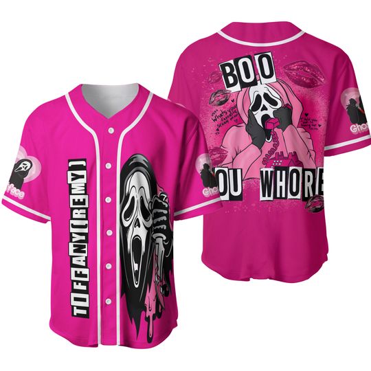 Discover Ghostface Baseball Jersey, Boo You Whore Ghostface Baseball Shirt