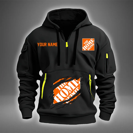 Discover Personalized Name Home Depot 2D Quarter Zip Hoodie