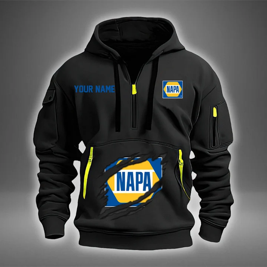 Discover NAPA Auto Parts Mens Quarter Zip Hoodies Pullover Tactical Hooded Sweatshirt XTHS2837