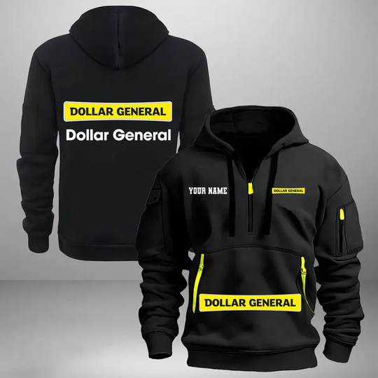 Discover Personalized Name Dollar General 2D Quarter Zip Hoodie