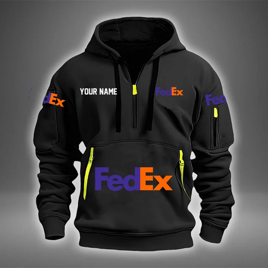 Discover Personalized FedEx 2D Quarter Zip Hoodie HTVQ12133