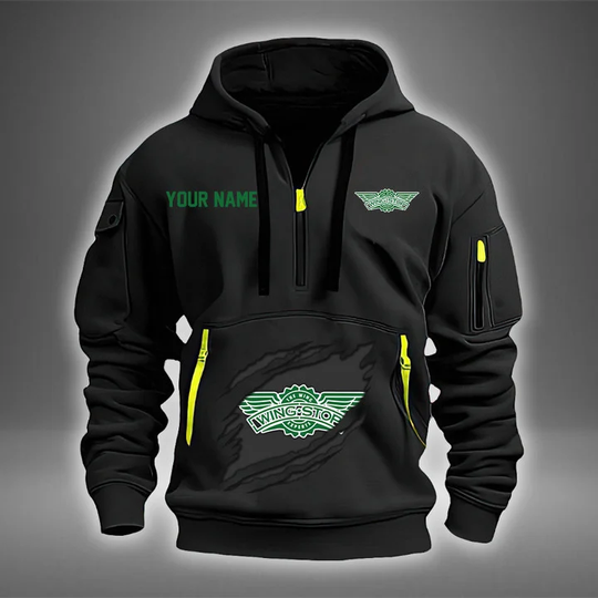 Discover WINGSTOP Quarter Zip Hoodies Pullover Tactical Hooded Sweatshirt