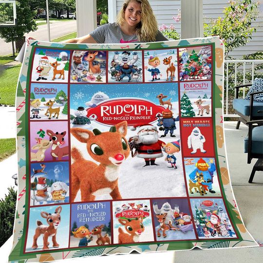 Discover Rudolph The Red Nosed Reindeer Blanket, Rudolph Christmas Blanket