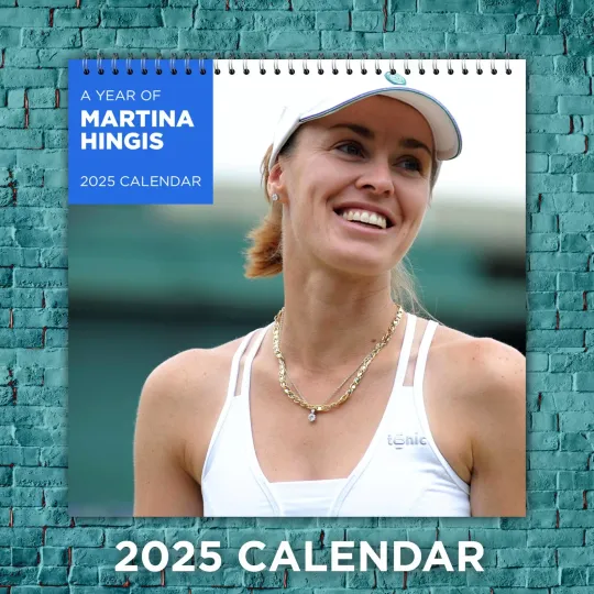 Discover Martina Hingis 2025 Tennis Legends Calendar, 12-Month Athlete Wall Calendar