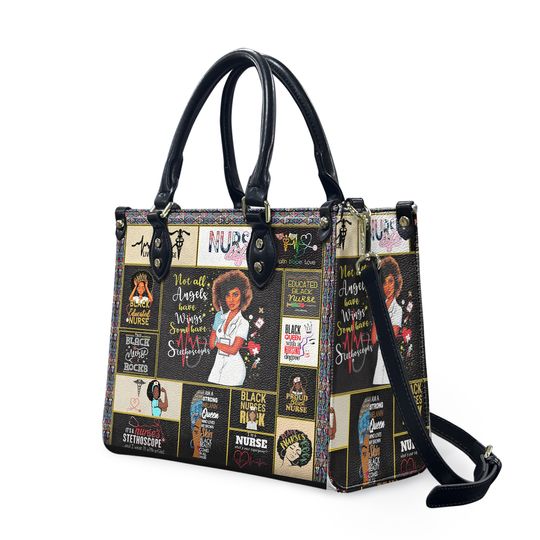 Discover Nurse Black Nurse Leather Bag