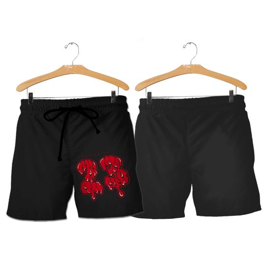 Discover 23 Drip Men's Fleece Shorts To Match Jordan 4 Red Thunder