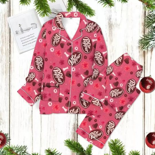 Discover Dr Pepper Pajamas Set, Dr Pepper Womens Pajama Sets Comfy Satin For Women
