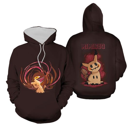 Discover Mimikyu 3D Hoodie Mimikyu Ghost Japanese Anime Hoodie Shirt Gift