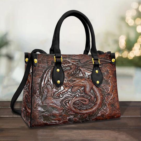 Discover Wooden Dragon Leather Bag hand bag,Dragon Woman Handbag