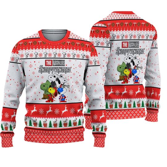 Discover Snoopy Aven.gers Christmas 3D Ugly Sweater, Snoopy Sweater