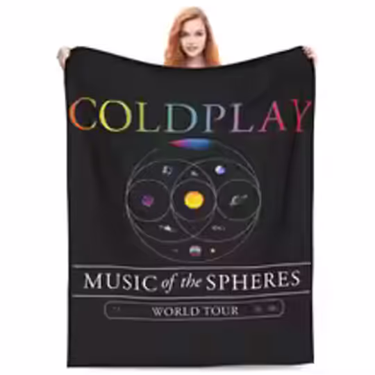 Discover Cold Play Music Band Merch Blanket Velvet Home Tour 2024 Throw Blankets