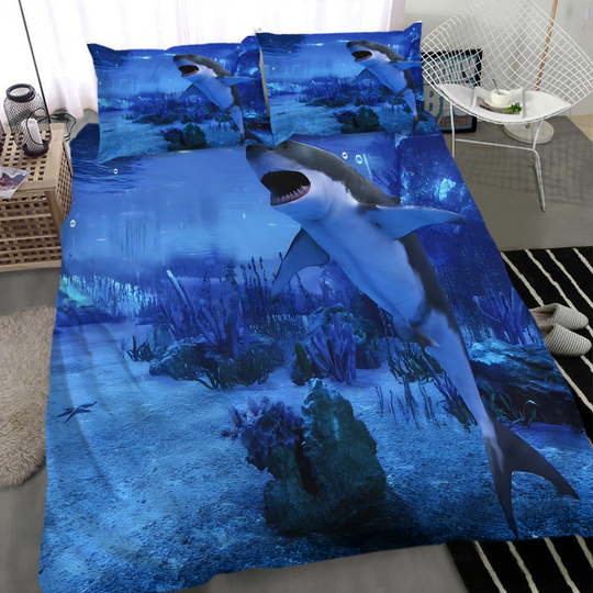 Discover Shark Ocean Print Bedding Sets