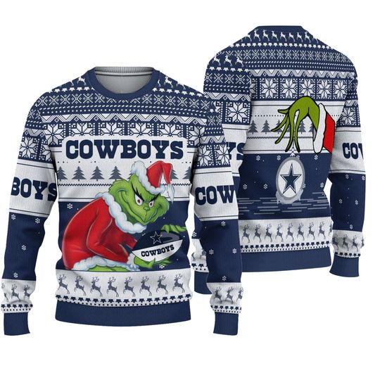 Discover D.Cowboys Funny funny character Christmas Ugly Sweater Lightweight Sweatshirt, Gift