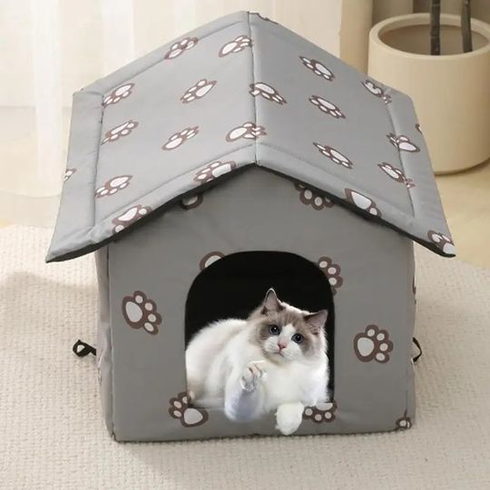 Discover Outdoor Insulated Cat House for Winter Shelter
