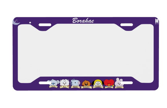 Discover BTS BT21 Metal License Plate Frame - Great gift