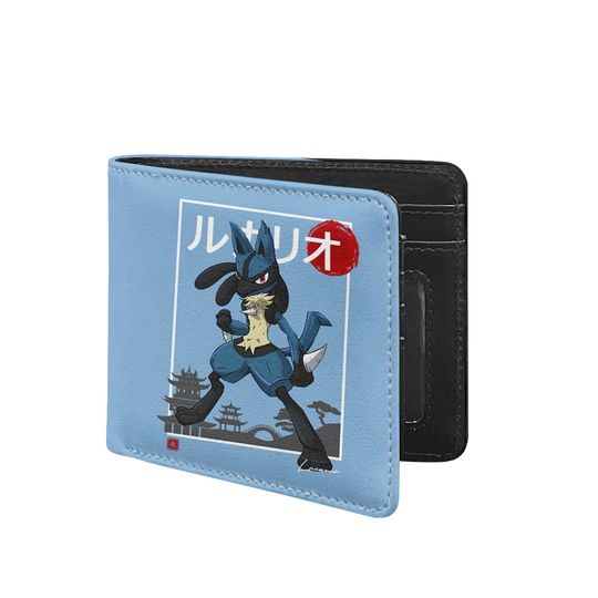 Discover PKM Lucario All-Over Print Bi-Fold Wallet