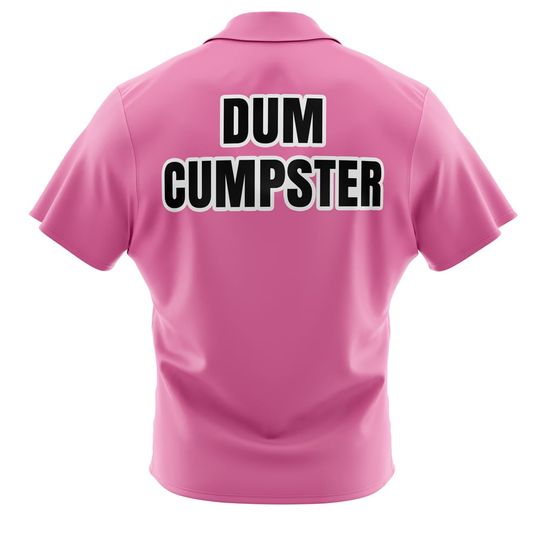 Discover Vegeta Dum Cumpster Pink Dragon Ball Z Abridged Men’s Short Sleeve Button Up Hawaiian Shirt