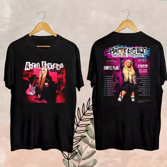 Discover 2025 Avril Lavigne Greatest Hits Tour T-Shirt, Avril Lavigne 2025 Concert Shirt