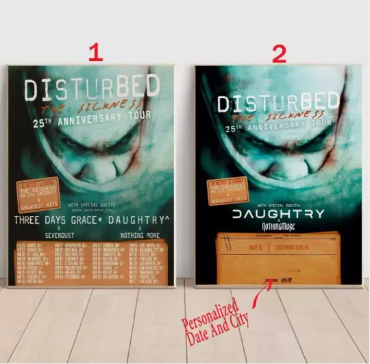 Discover Custom Disturbed - Tour 2025 Poster