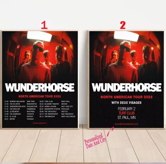 Discover Custom Wunderhorse Tour 2025 US Poster