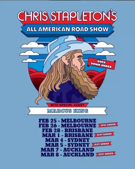 Discover Poster Chris Stapleton All American Road Show Tour 2025 Poster, gift for fans
