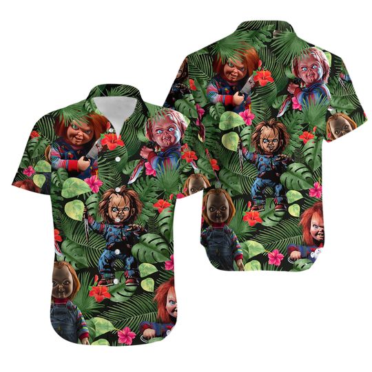 Discover Chucky Themed Hawaiian Shirt