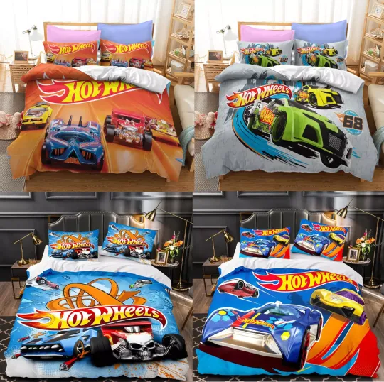 Discover Hot Wheels Single/Double/Queen/King Bedding Set