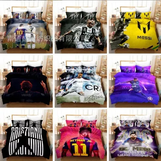 Discover Football Soccer Star Collection Single/Double/Queen/King Bedding Set