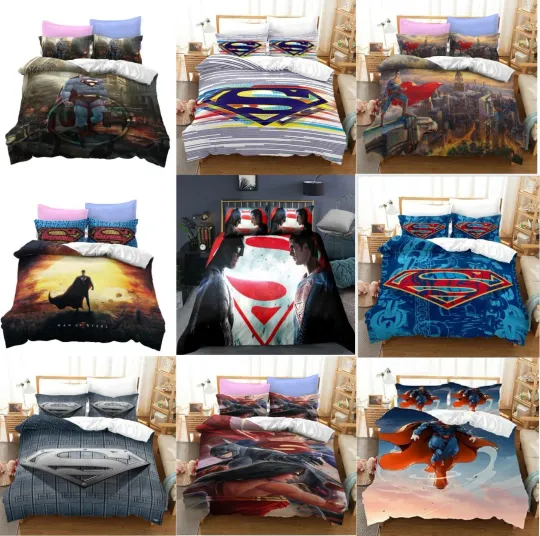 Discover Superman Justice League Bedding Set – Single/Double/Queen/King Duvet Cover Set