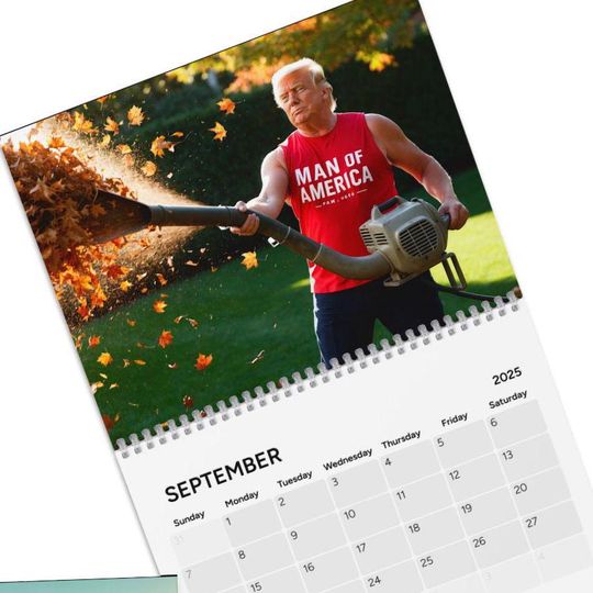 Discover Funny Trump 2025 Wall Calendar - Political Humor, Patriotic Gift
