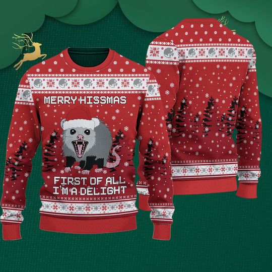 Discover Possum Opossum Sweater, Funny Possum Christmas Ugly Sweater