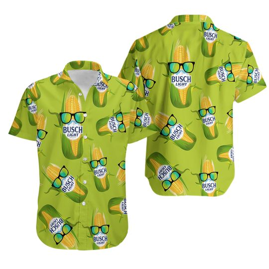 Discover Light Beer Beer Busch Latte Corn Hawaiian Shirt