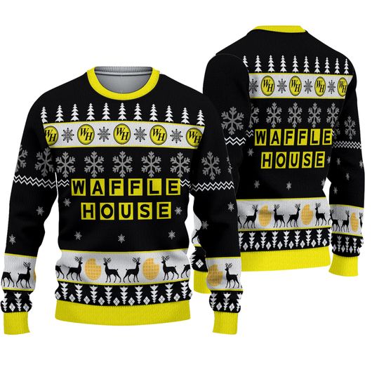 Discover Christmas Waffle House Ugly Sweater, Waffle House Xmas Sweater