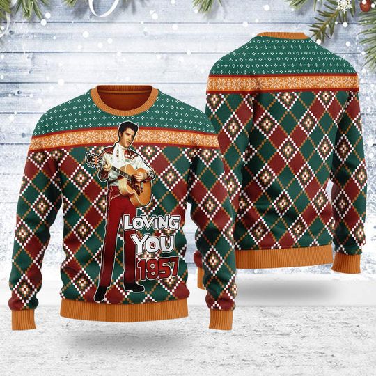 Discover Elvis Presley 'Loving You' 1957 Christmas Ugly Sweater