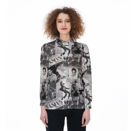 Discover Elvis Presley Women Casual Shirt, Elvis Presley Casual Women's Blouses