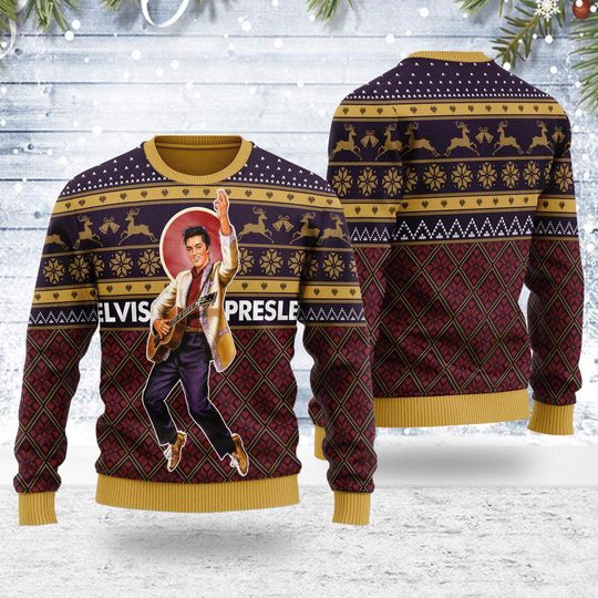 Discover Elvis Presley Christmas Ugly Sweater SD831