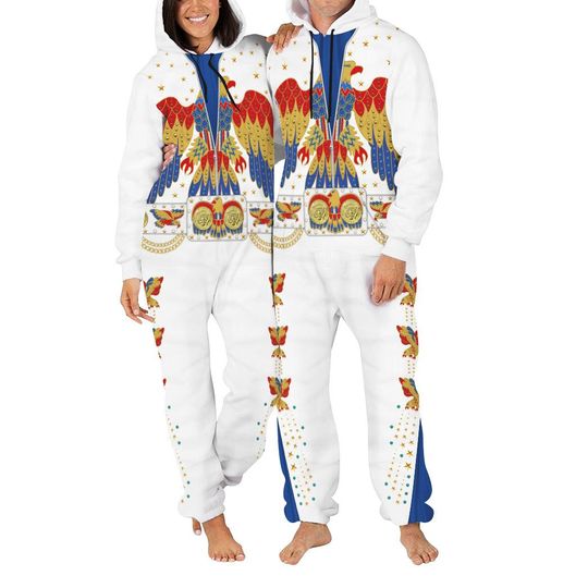 Discover Elvis Presley EAGLE jumpsuit Costume Men's Hooded Jumpsuits