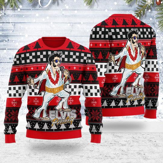 Discover Elvis Presley Fatley Meme Christmas Ugly Sweater