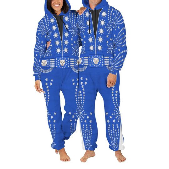 Discover Elvis Presley Owl jumpsuit Costume Men's Hooded Jumpsuits