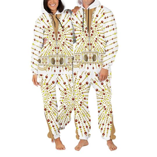 Discover Elvis Presley Sunburst jumpsuit Costume Men's Hooded Jumpsuits SD8131