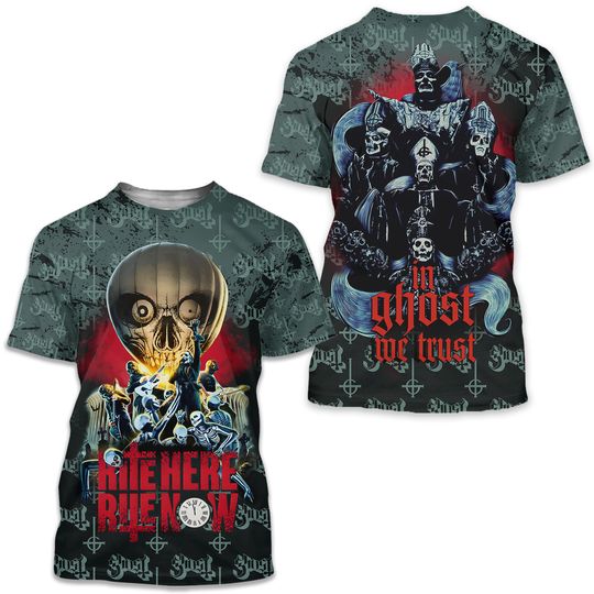 Discover Ghost Rite Here Rite Now In Ghost We Trust T-Shirt