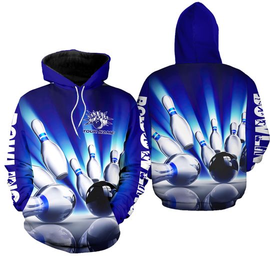 Discover Personalized 3D Bowling Hoodie - Customizable Bomber Design